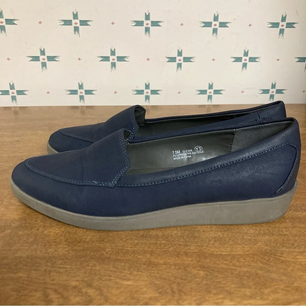 A2 by Aerosoles Clever Navy Blue Slip-ons 7.5
